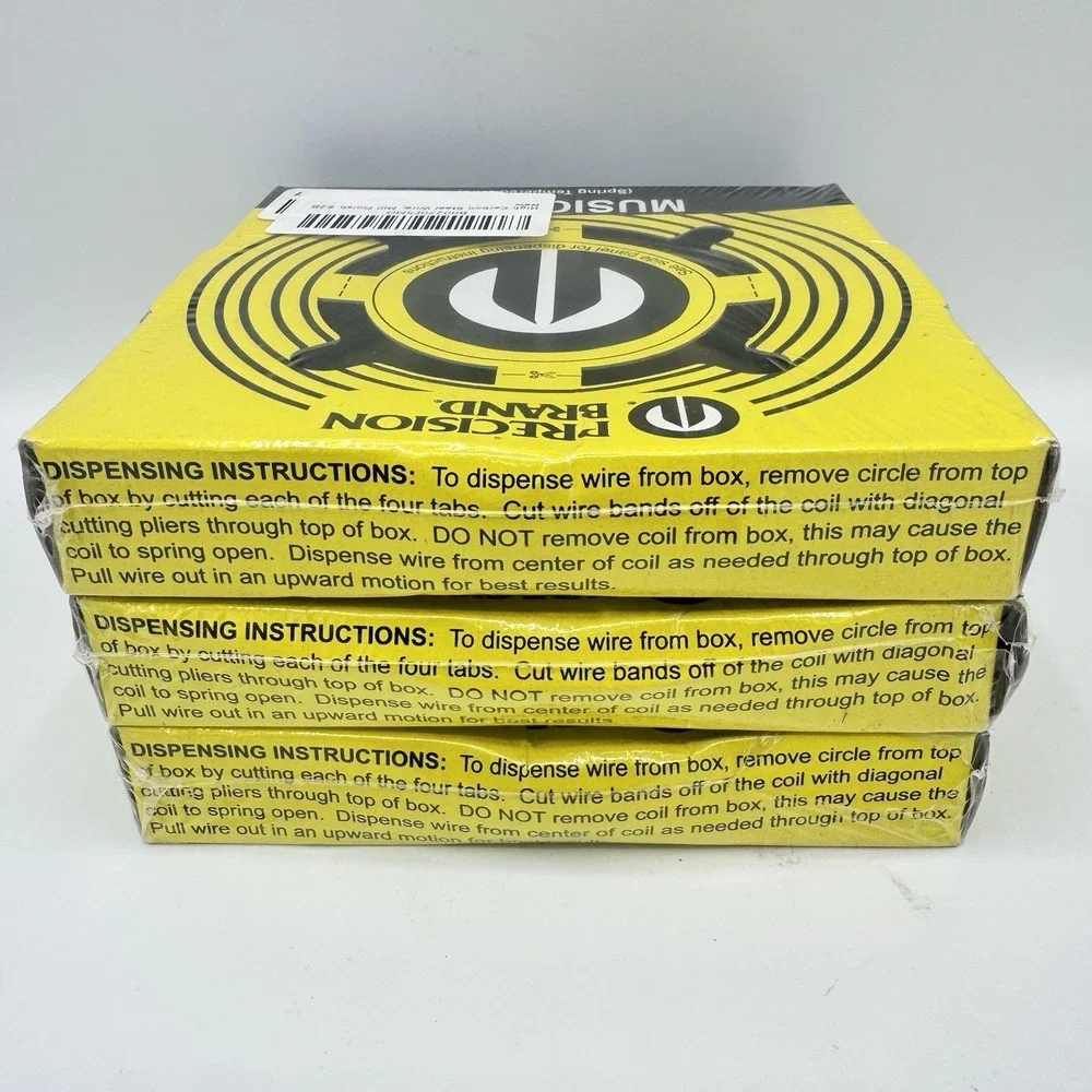 Lot of 3 SEALED Precision Brand 21047 Music Wire .047 Spring Tempered 1 lb Each